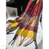 Cross-border scarf wholesale e-commerce new style cash on delivery 88 Cotton candy series multi-color checkered thick beard Specification image